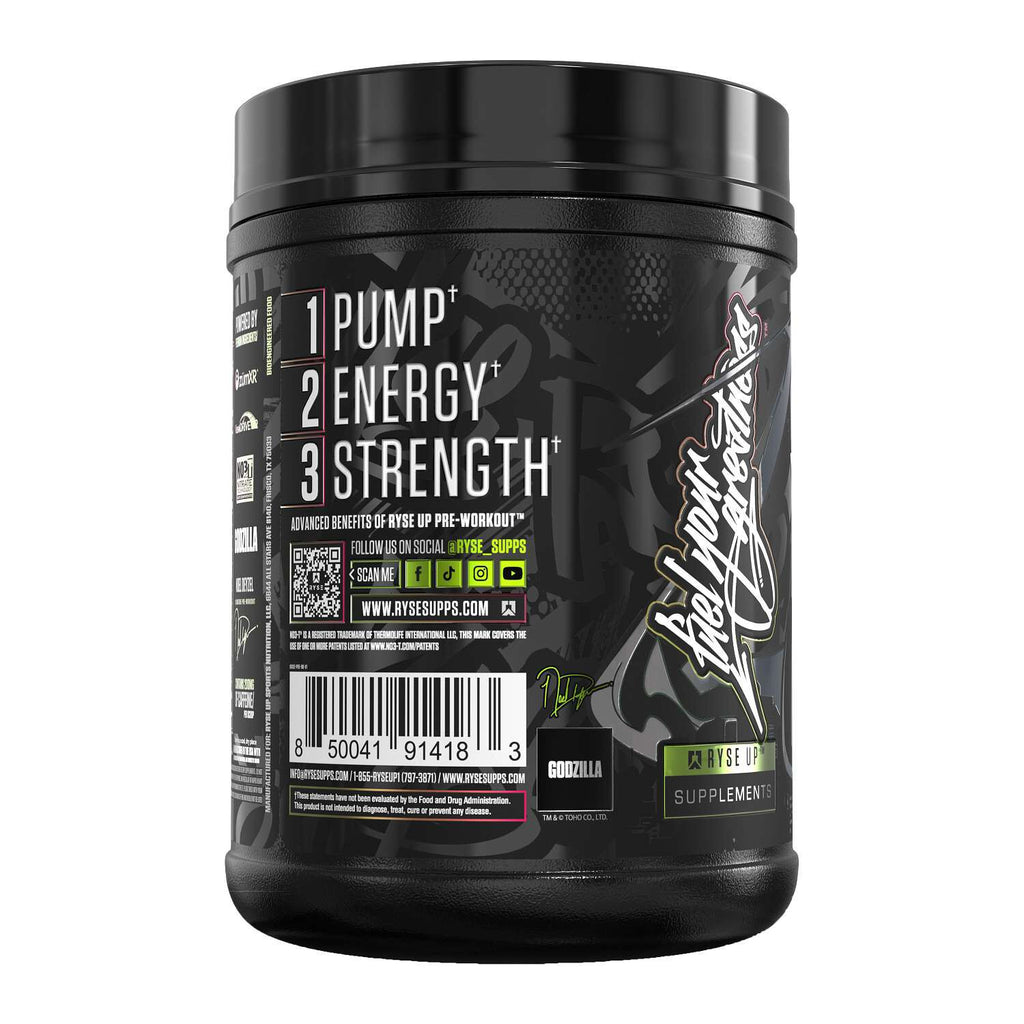 RYSE Godzilla Pre-Workout - Strawberry Kiwi (40 Servings)