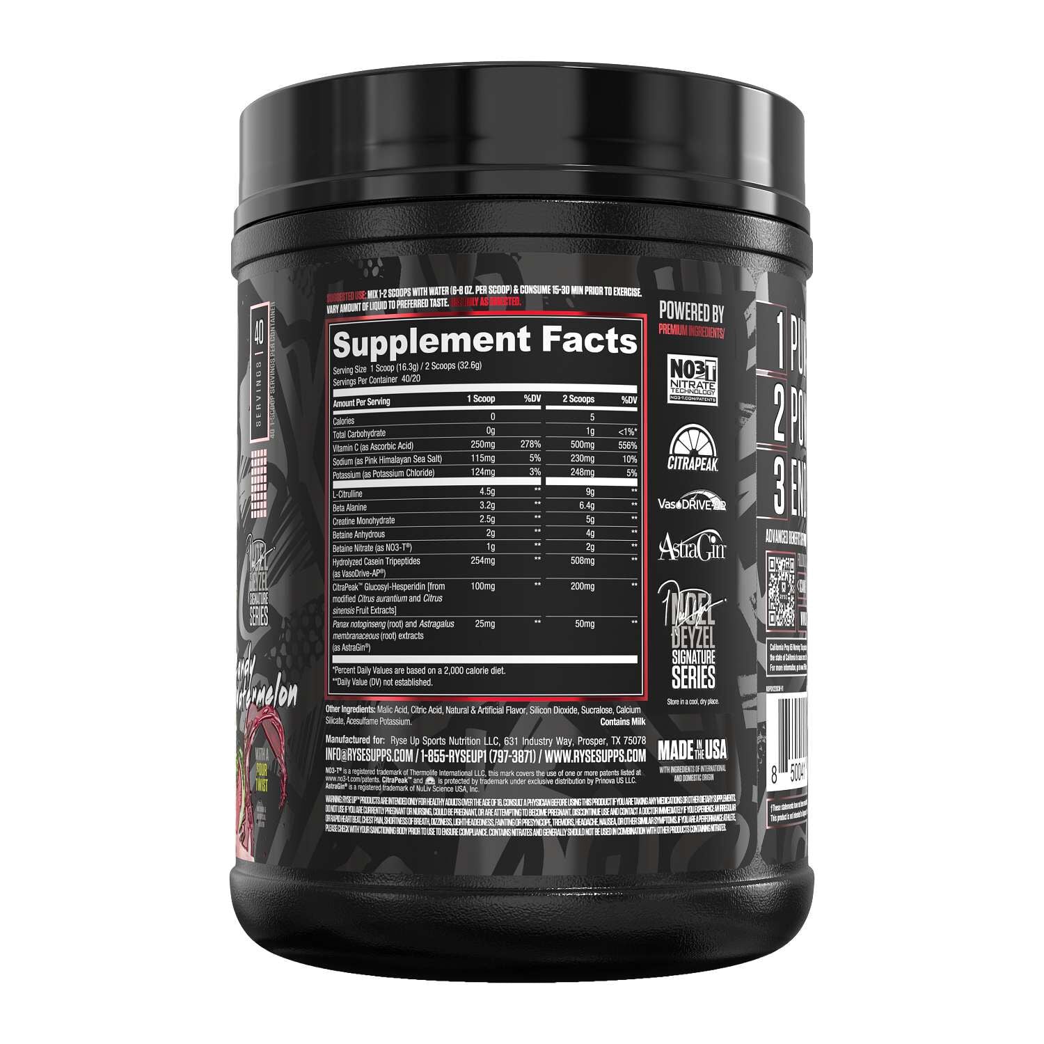RYSE Pump Daddy Pre-Workout - Candy Watermelon (40 Servings)