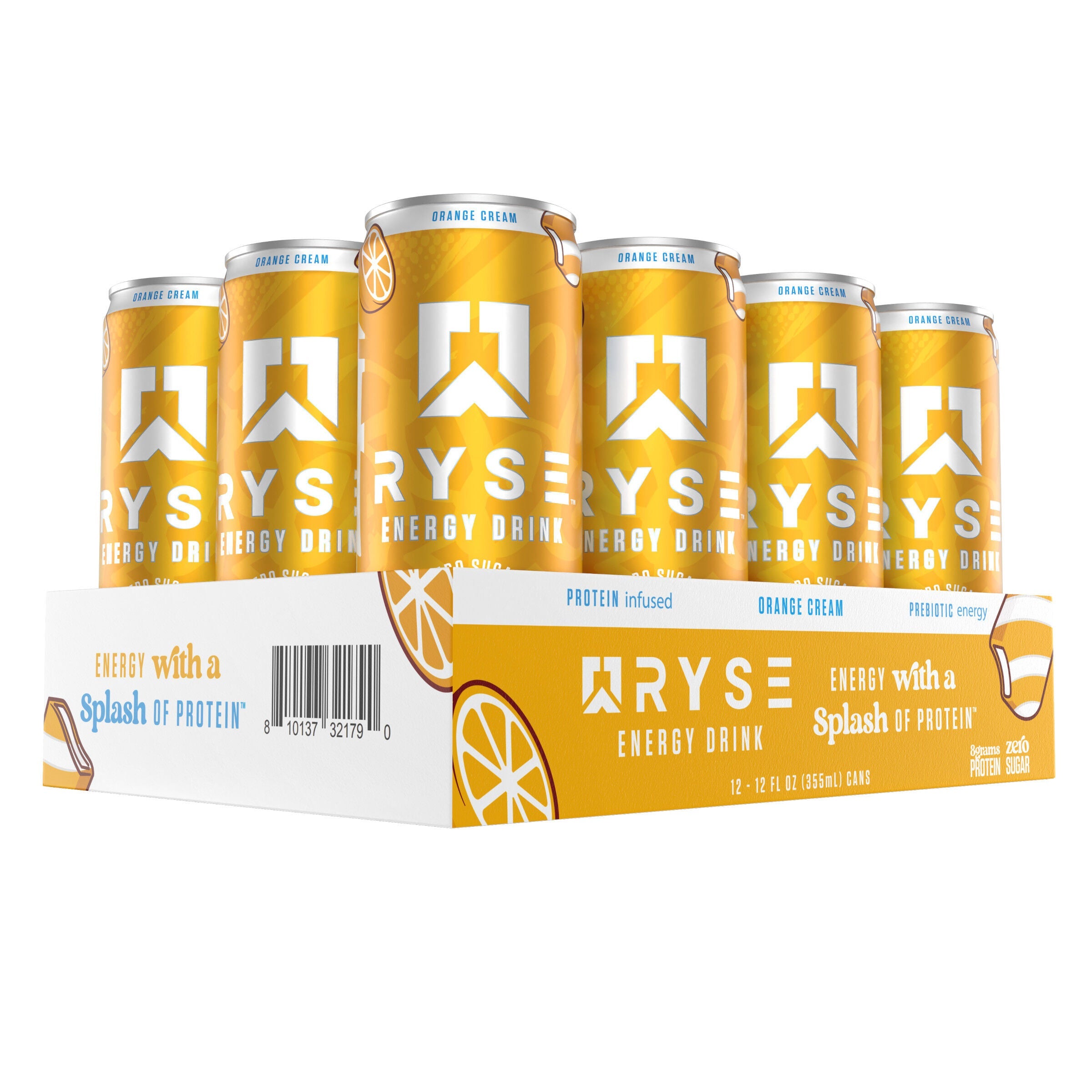 RYSE Energy Drink - Orange Cream - 12 fl oz. (12 Cans)