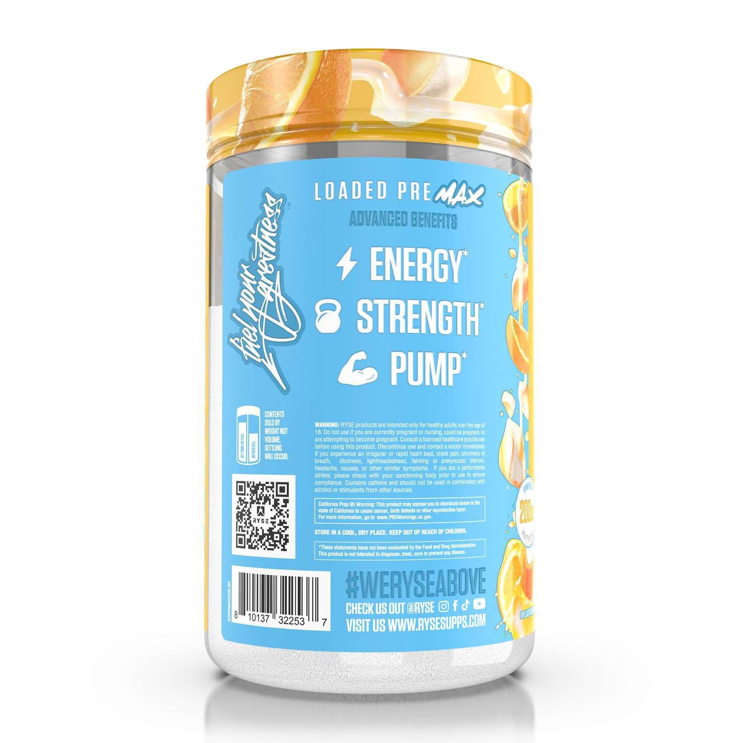 RYSE Loaded Pre Max - Orange Cream (25 Servings)